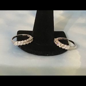 Pair of Diamonique‎ Bands in Sterling Silver